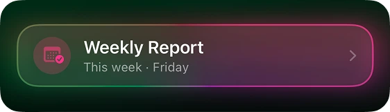 Weekly Report · This week · Friday
